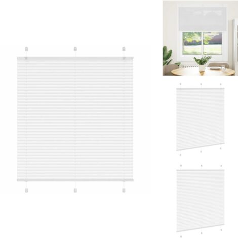 Store plissé blanc 115x100cm largeur du tissu 114,4cm polyester - Store Plissé - Stores Plissés - Store Plissé De Fenêtre - Plisse Aveugle