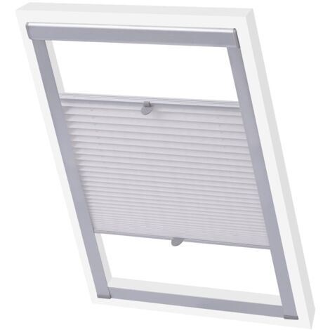 vidaXL Store Plissé Store Pliant pour Fenêtre Protection Solaire Blanc/Crème