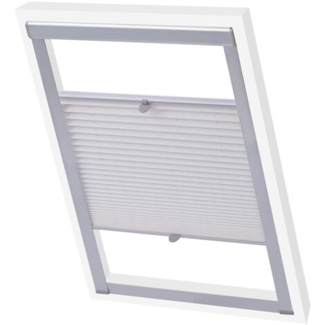 Store Plissé Store Pliant pour Fenêtre Protection Solaire Blanc/Crème vidaXL