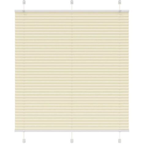 Store plissé crème 120x150cm largeur du tissu 119,4cm polyester vidaXL