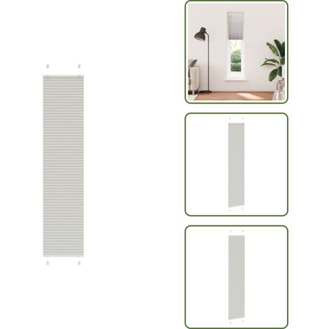 Store plissé gris clair 45x200 cm largeur du tissu 44,4 cm - Store Plissé - Stores Plissés - Store Plissé De Fenêtre - Plisse Aveugle
