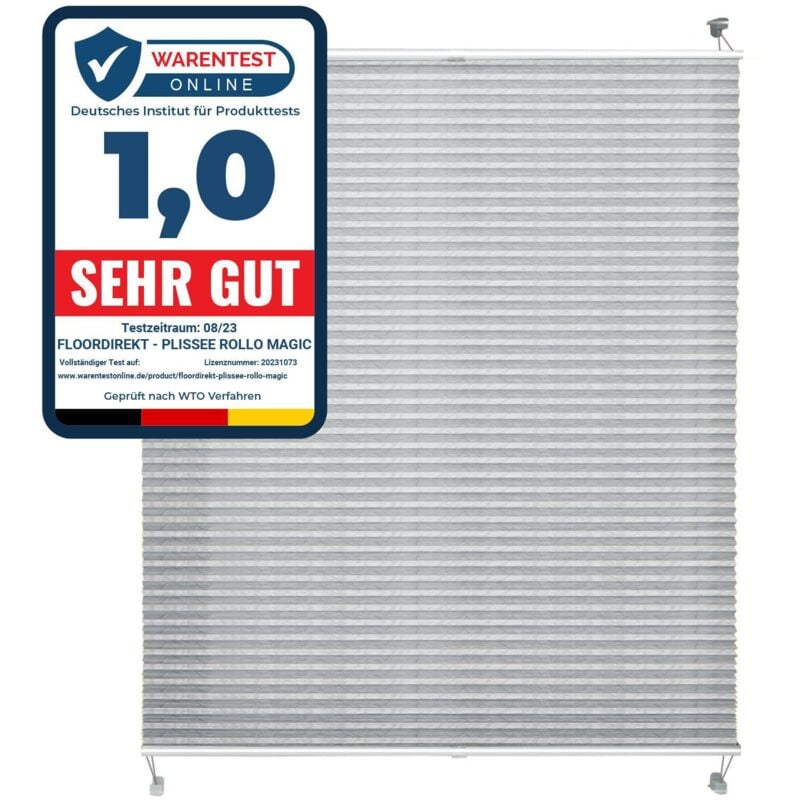 Floordirekt - Store plissé Magic Gris clair 120 x 200 cm