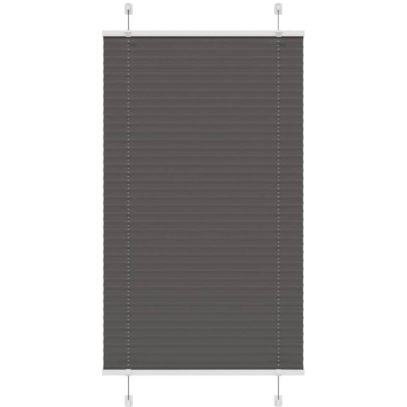 Vidaxl - Store plissé noir 80x100 cm largeur du tissu 79,4 cm polyester