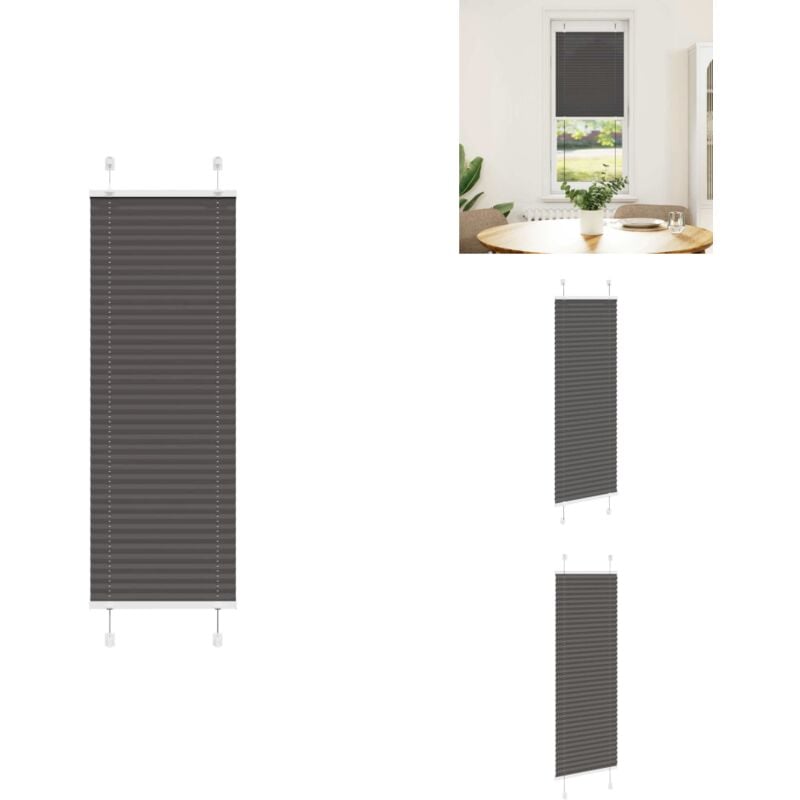Vidaxl - Store plissé noir 45x100 cm largeur du tissu 44,4 cm polyester - Store Plissé - Stores Plissés - Store Plissé De Fenêtre - Plisse Aveugle