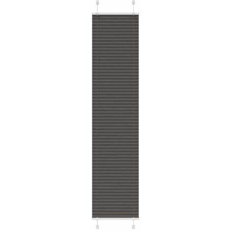 Store plissé noir 45x200 cm largeur du tissu 44,4 cm polyester vidaXL