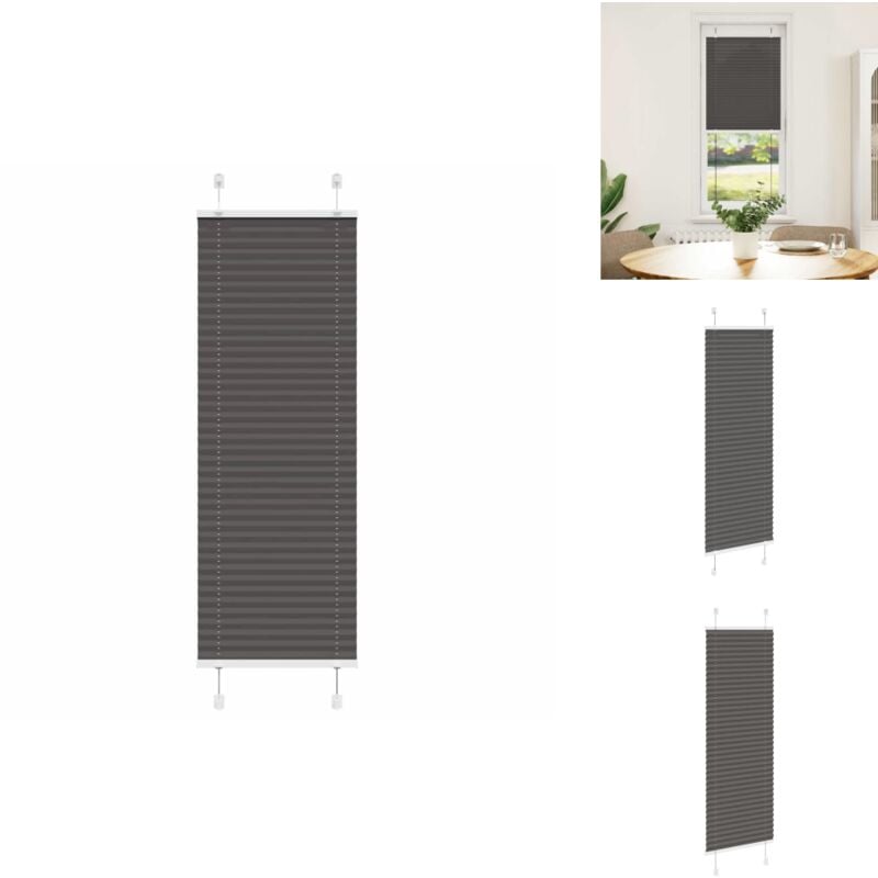 Vidaxl - Store plissé noir 50x150 cm largeur du tissu 49,4 cm polyester - Store Plissé - Stores Plissés - Store Plissé De Fenêtre - Plisse Aveugle