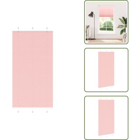 Store plissé rose 110x200 cm largeur du tissu 109,4cm polyester - Store Plissé - Stores Plissés - Store Plissé De Fenêtre - Plisse Aveugle