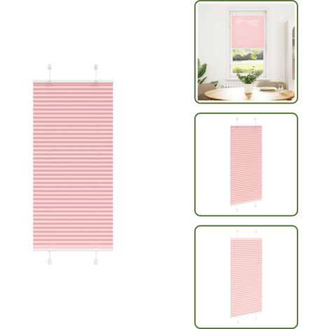 Store plissé rose 55x150 cm largeur du tissu 54,4 cm polyester - Store Plissé - Stores Plissés - Store Plissé De Fenêtre - Plisse Aveugle