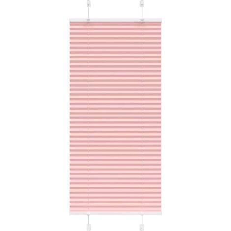 Store plissé rose 60x100 cm largeur du tissu 59,4 cm polyester vidaXL