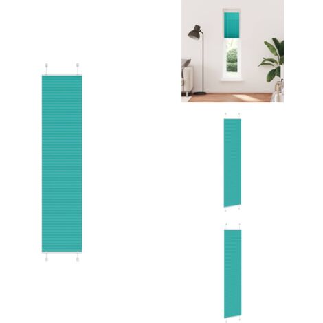 Store plissé vert pétrole 45x200 cm largeur du tissu 44,4 cm - Store Plissé - Stores Plissés - Store Plissé De Fenêtre - Plisse Aveugle