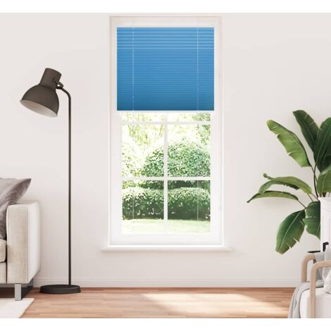 Store plissé，Store vénitien bleu 100x200 cm largeur du tissu 99,4 cm polyester CFW5414040