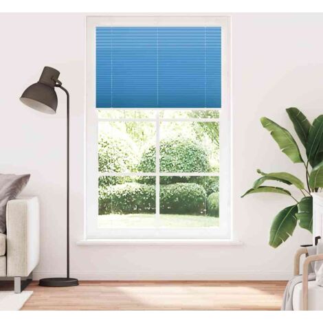 Store plissé，Store vénitien bleu 120x200 cm largeur du tissu 119,4cm polyester CFW8257512