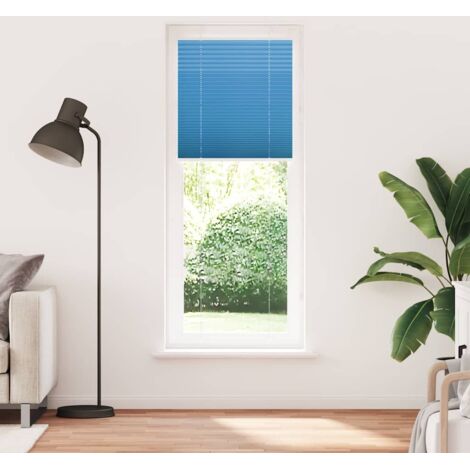 Store plissé，Store vénitien bleu 70x200 cm largeur du tissu 69,4 cm polyester CFW5324047