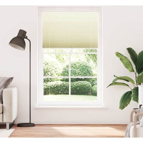 Store plissé，Store vénitien crème 120x200cm largeur du tissu 119,4cm polyester CFW8577022