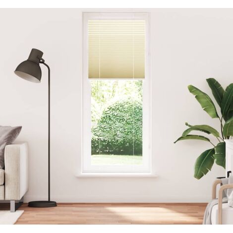 Store plissé，Store vénitien crème 80x200 cm largeur du tissu 79,4 cm polyester CFW8661885