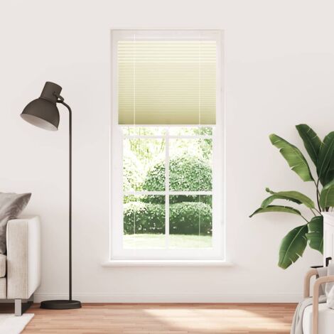 Store plissé，Store vénitien crème 85x200 cm largeur du tissu 84,4 cm polyester CFW8049413