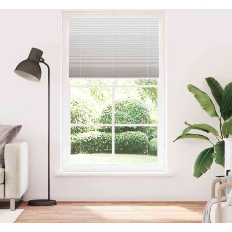 Store plissé，Store vénitien gris clair 120x200cm largeur du tissu 119,4cm CFW8041811