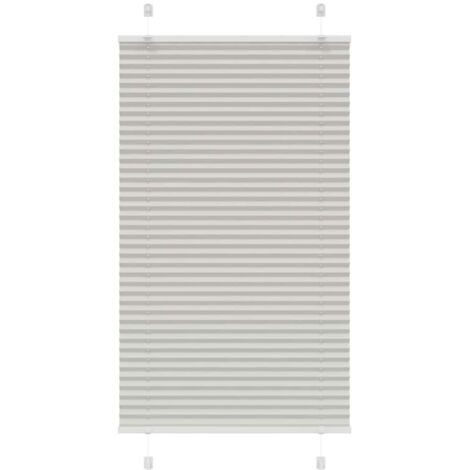 Store plissé，Store vénitien gris clair 75x150 cm largeur du tissu 74,4 cm CFW3965238