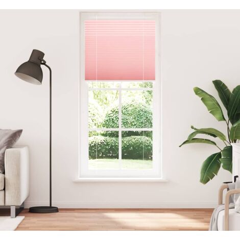 Store plissé，Store vénitien rose 90x200 cm largeur du tissu 89,4 cm polyester CFW8469858