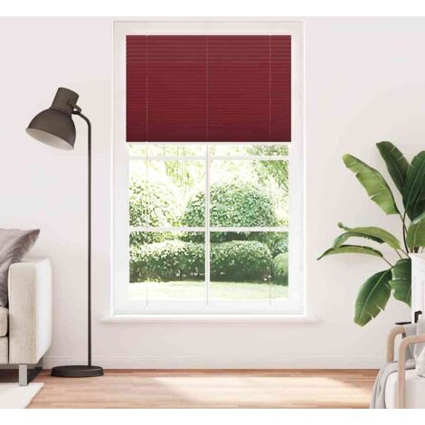 Store plissé，Store vénitien rouge bordeaux 115x200 cm largeur du tissu 114,4cm CFW3376047