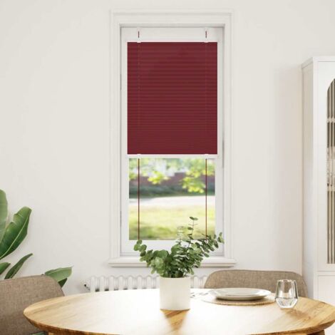 Store plissé，Store vénitien rouge bordeaux 40x150 cm largeur du tissu 39,4 cm CFW1570953