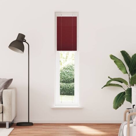 Store plissé，Store vénitien rouge bordeaux 40x200 cm largeur du tissu 39,4 cm CFW6400041