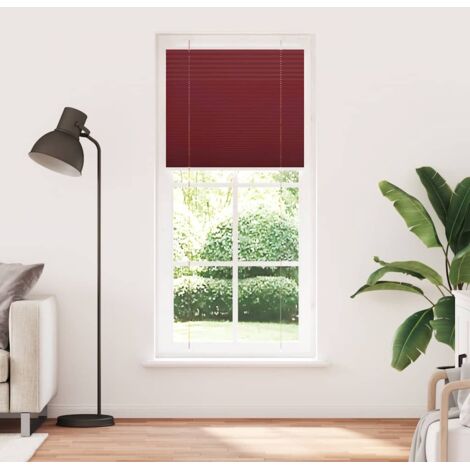 Store plissé，Store vénitien rouge bordeaux 90x200 cm largeur du tissu 89,4 cm CFW2984369