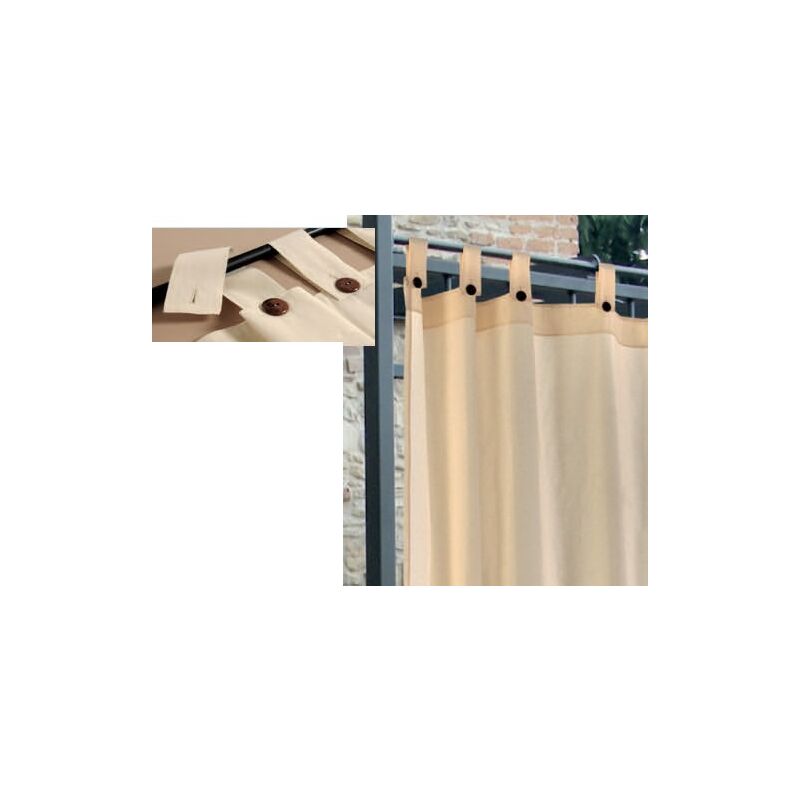 Salone Srl - auvent avec bretelles pour gazebo 52% pol CM160X270 couleur beige