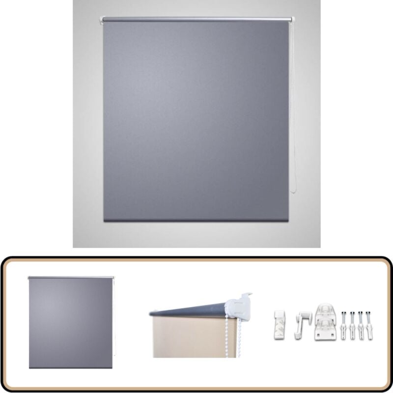 Vidaxl - Store roulant 140 x 230 cm Gris - Store Occultant - Rideau Obscurcissant - Store Gris - Store Intérieur - Décoration Intérieure