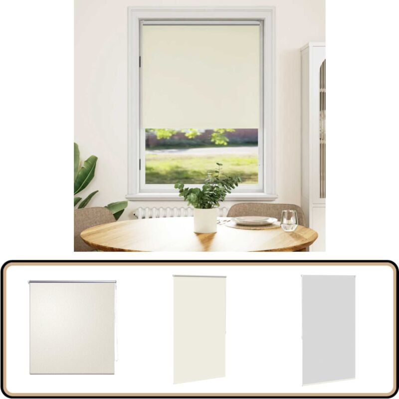 Vidaxl - Store roulant 80 x 175 cm Blanc cassé - Stores Vénitiens - Rideaux Occultants - Stores En Toile - Décoration Intérieure - Isolation Thermique