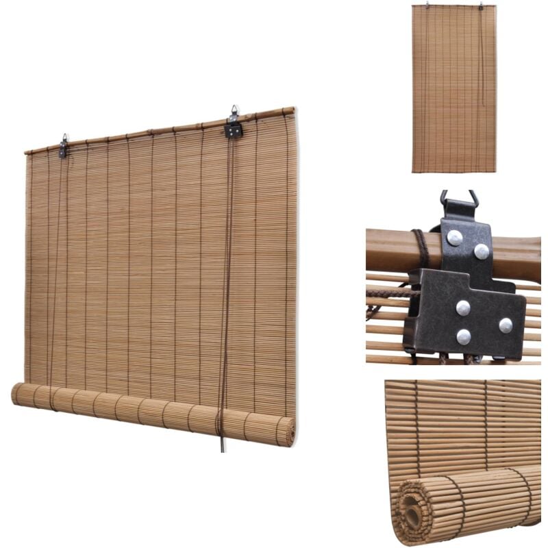 Vidaxl - Store roulant Bambou Marron 100x160 cm - Stores Vénitiens - Rideaux Occultants - Décoration Intérieure - Bambous - Stores En Bois