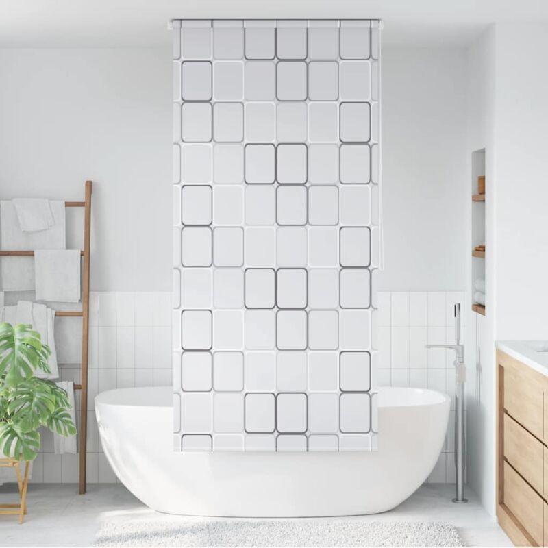 vidaXL Duschrollo 120x240 cm Quadratmuster