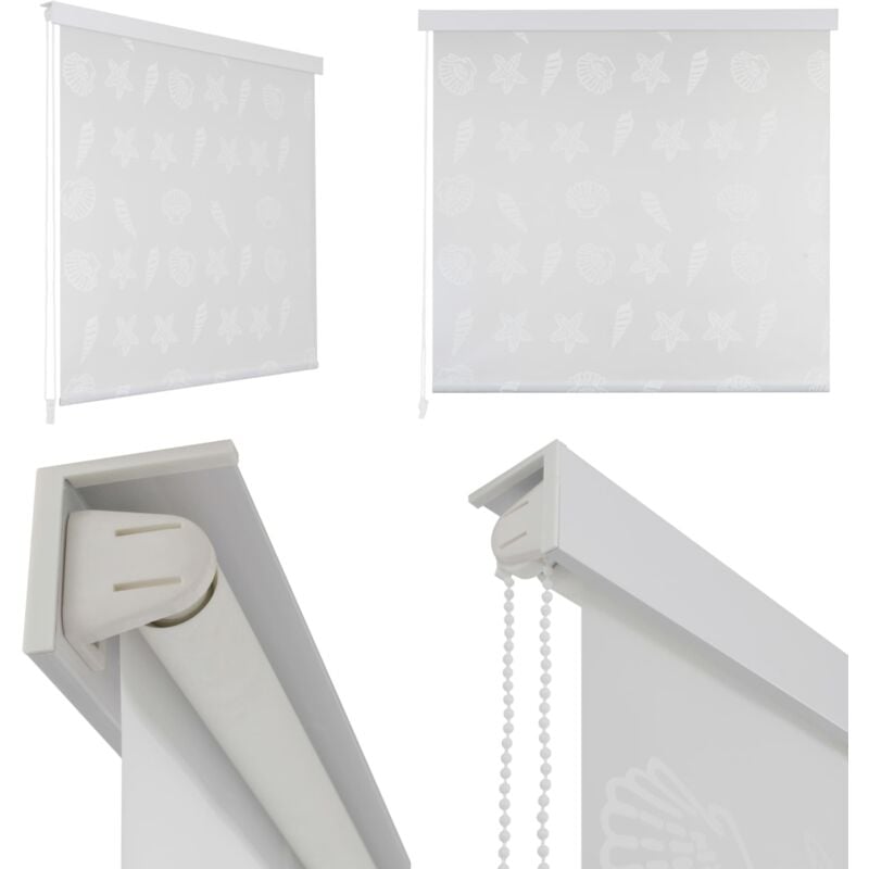 Store roulant de douche 140x240 cm Étoile de mer - store roulant de douche - stores roulants de douche - Home & Living - Gris
