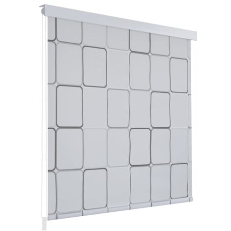 Store roulant de douche  Rideau de douche 140x240 cm Carré BXZ9165
