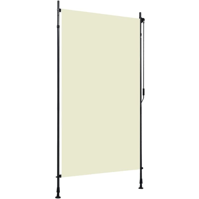 Store roulant d'extérieur 120 x 270 cm Crème Vidaxl