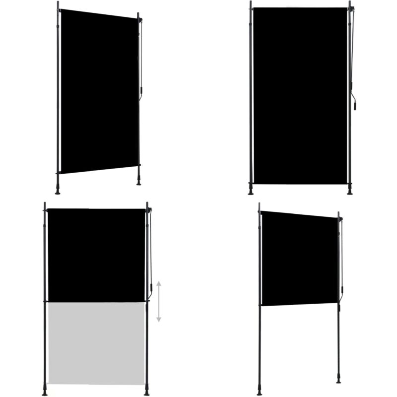Store roulant d'extérieur 120 x 270 cm Anthracite - Store Extérieur - Stores Verticaux - Intimité Jardin - Ombre Terrasse - Store Manuellement - Home