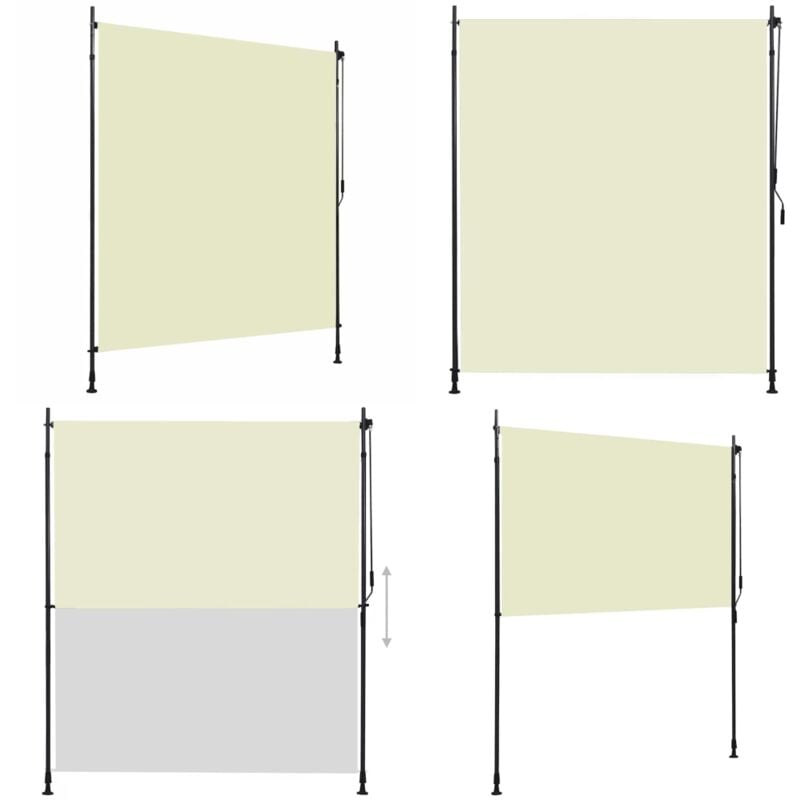 Store roulant d'extérieur 200 x 270 cm Crème - Store Extérieur - Stores Verticaux - Intimité Jardin - Ombre Terrasse - Store Manuel - Home & Living