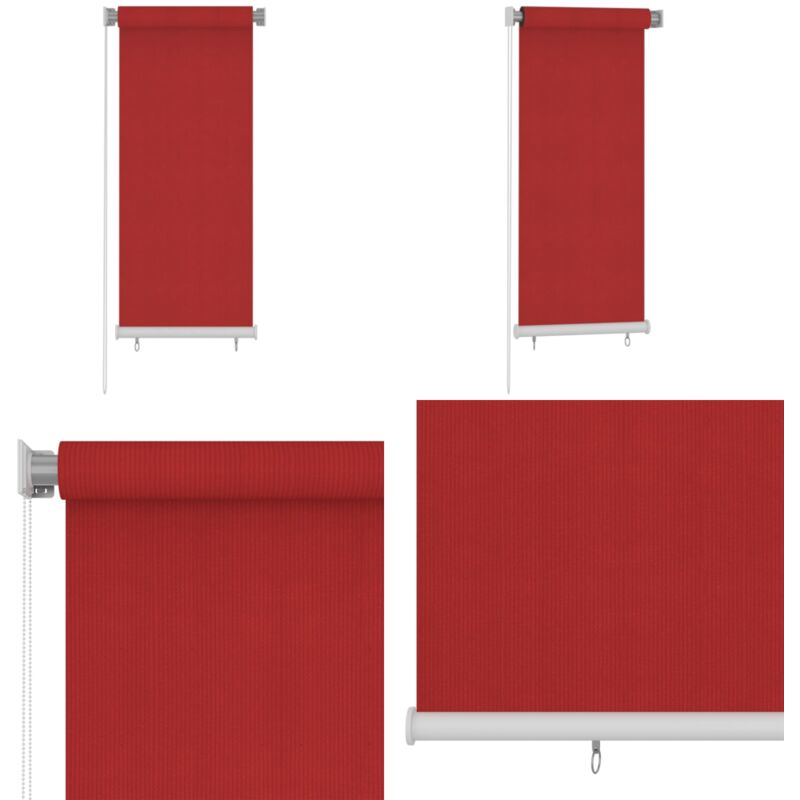 Vidaxl - Store roulant d'extérieur 60x140 cm Rouge pehd - Stores Vénitiens - Stores Enrouleurs - Rideaux Exterieurs - Protection Solaire - Intimité