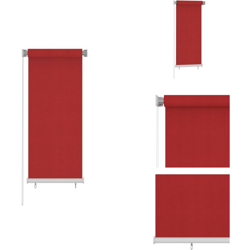 Vidaxl - Store roulant d'extérieur 60x140 cm Rouge pehd - Stores Vénitiens - Stores Enrouleurs - Rideaux Exterieurs - Protection Solaire - Intimité