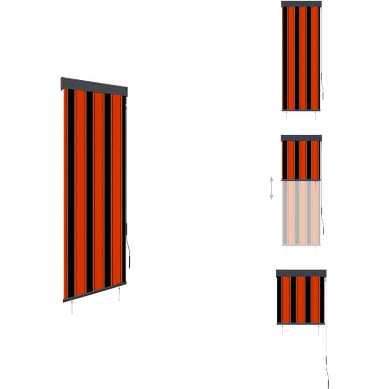 Vidaxl - Store roulant d'extérieur 60x250 cm Orange et marron - Stores Exterieurs - Volets Roulants - Protection Solaire - Parasol - Ombre