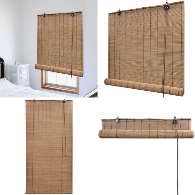 Vidaxl - Store roulant en bambou 140x220 cm Marron - Stores Vénitiens - Rideaux En Bambou - Décoration Intérieure - Intimité - Filtre Lumière - Home