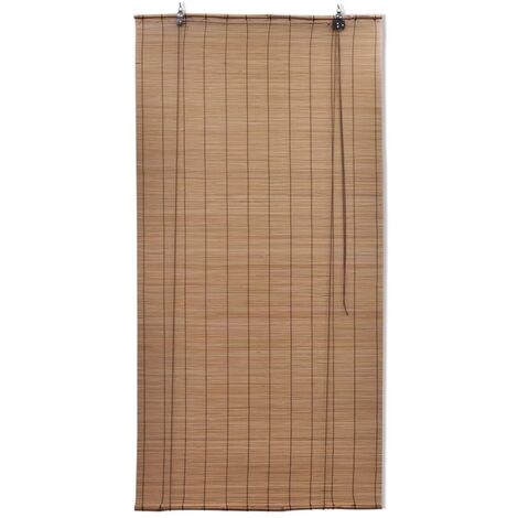 Store roulant en bambou 150 x 160 cm marron – Lattes tissées pour filtration lumière – Entretien facile avec chiffon – Couvre-fenêtre décoratif – Inlife