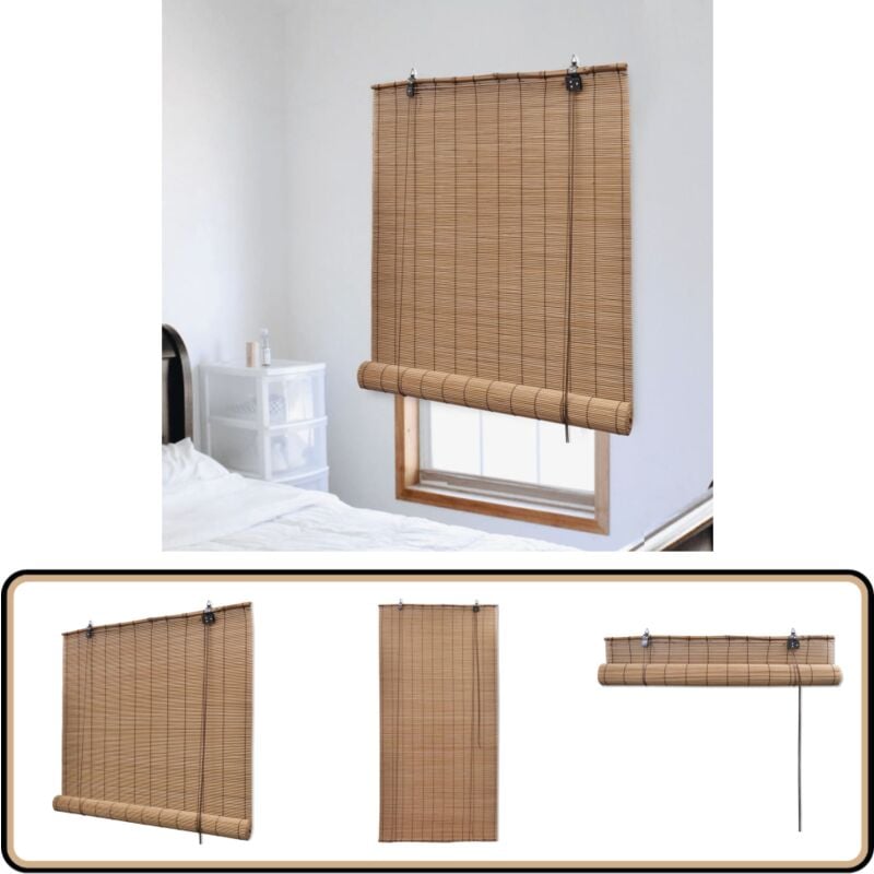 Vidaxl - Store roulant en bambou 150x160 cm Marron - Stores Vénitiens - Rideaux En Bambou - Décoration Intérieure - Intimité - Filtre Lumière