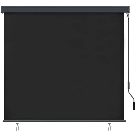 Store Roulant Extérieur Rayé Anthracite 180 x 250 cm tissu CFW1716239