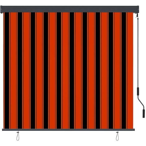 Store Roulant Extérieur Rayé Orange et blanc 180 x 250 cm tissu CFW9149989