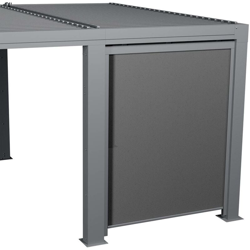 Store semi-automatique petit modèle pour pergola bioclimatique Majaé 3,6x3,6m - Hespéride