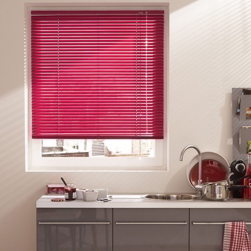 Madecostore - Store vénitien aluminium 25mm - Gris - L60 x H175cm