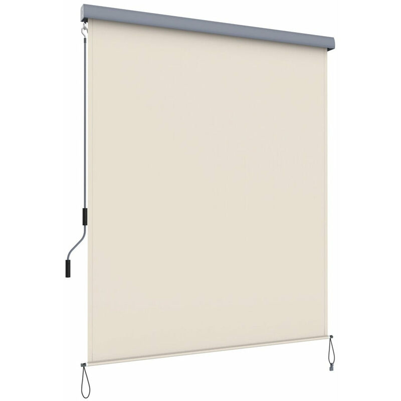 Store vertical pour balcon terrasse extérieur auvent pare-soleil pare-vue étanche gamme classique beige 1,6 x 2,5 m