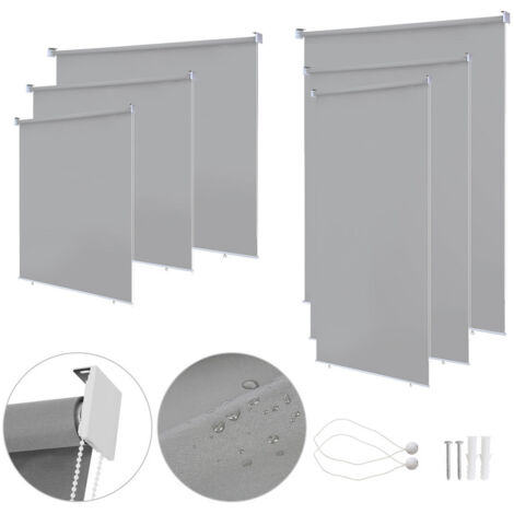 Store vertical Store d'extérieur pour balcon Store enrouleur Protection solaire - Paravent extérieur rétractable - 140x140CM Gris
