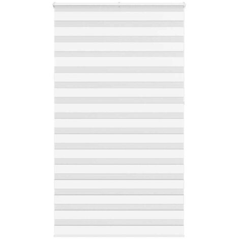 Store zèbre blanc 120x230 cm largeur du tissu 115,9cm polyester vidaXL